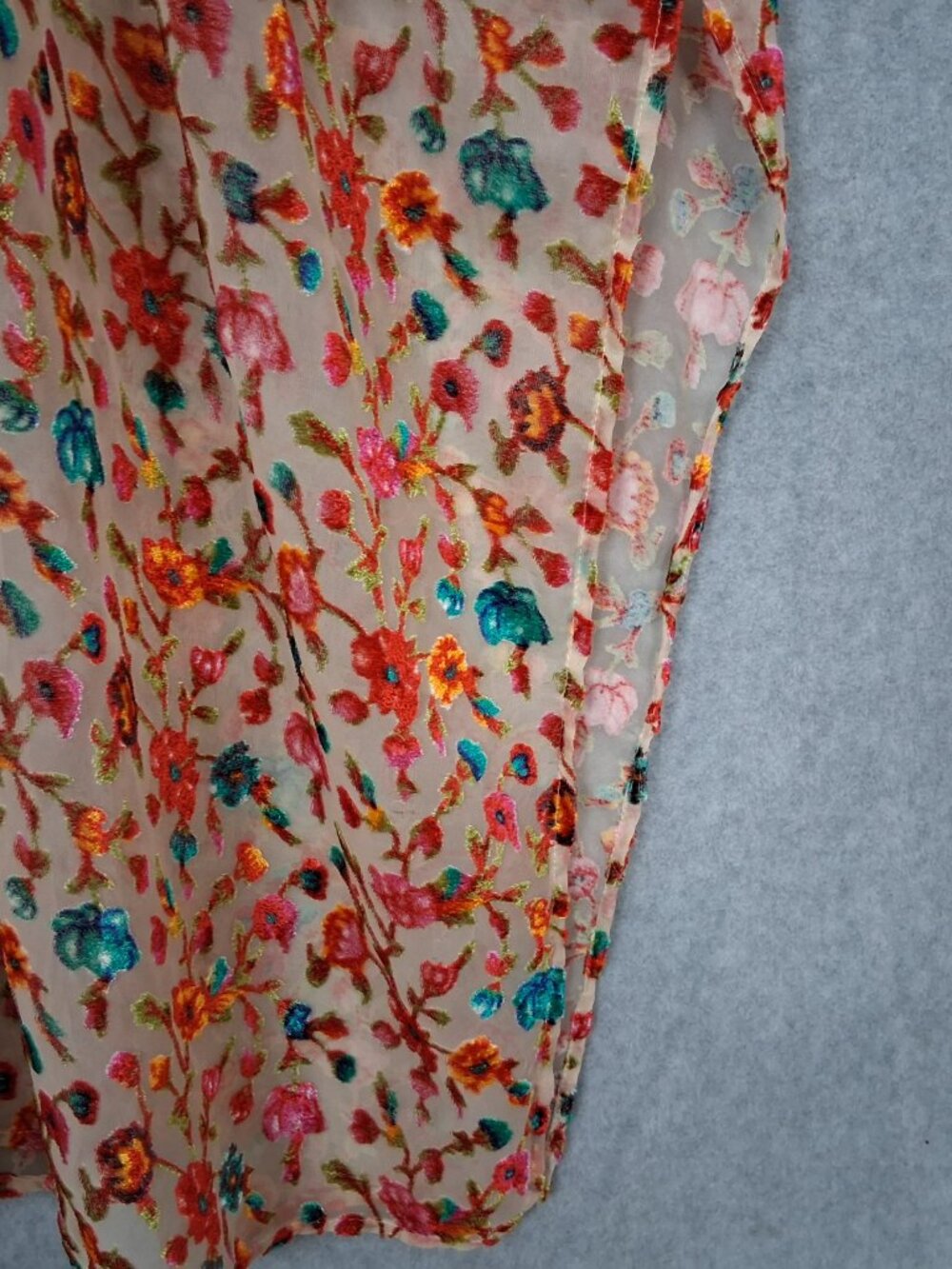 A Rare Bird | Flowy Multicolor Floral Pull On Maxi Dress | OS - Picture 4 of 9